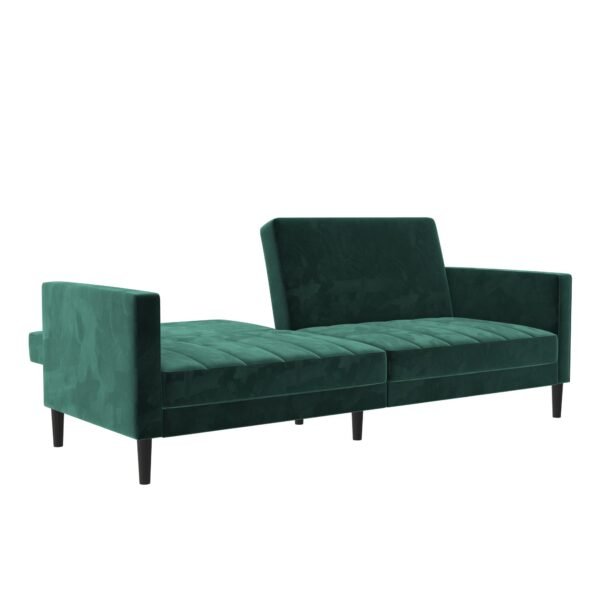 DHP Farnsworth Futon, Green Velvet - Image 4