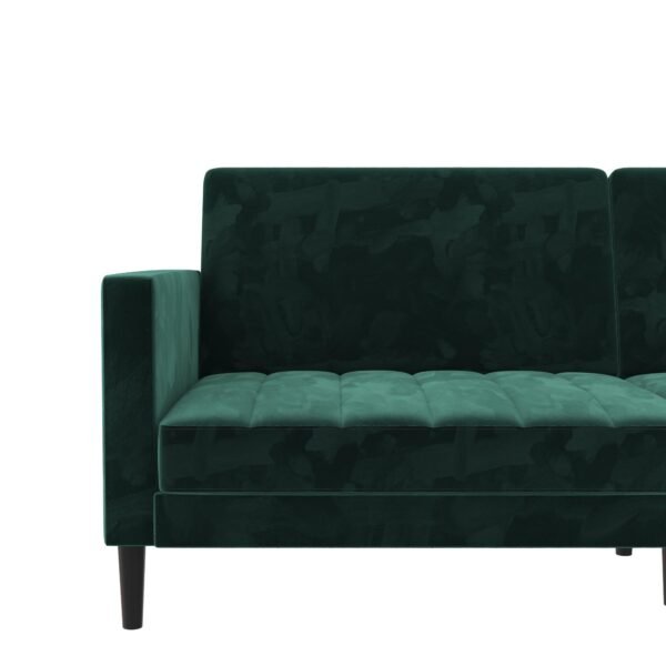 DHP Farnsworth Futon, Green Velvet - Image 6