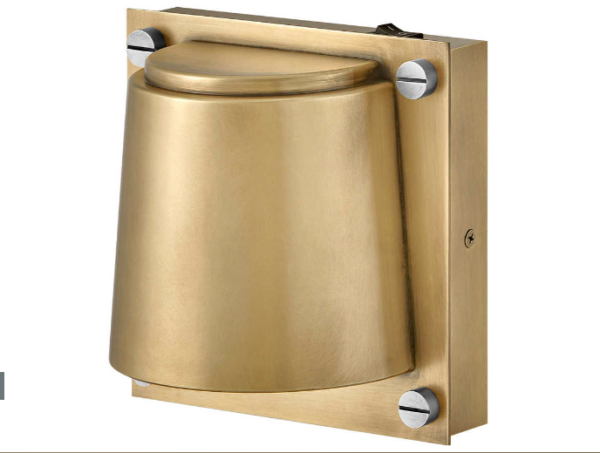 Hinkley Scout 1 Light Heritage Brass Glass LED Wall Sconce - Image 5