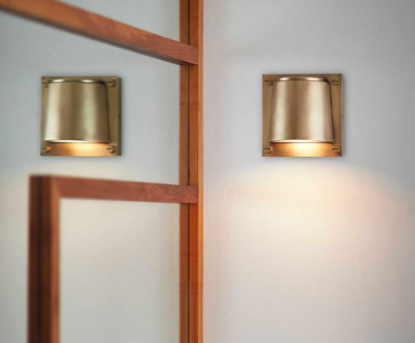 Hinkley Scout 1 Light Heritage Brass Glass LED Wall Sconce