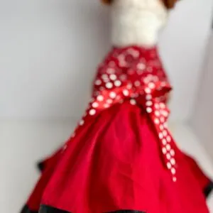 Handmade Cotton Puppy Dress - Red Polka Dot, Size Small