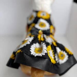 Handmade Cotton Small Dog Dress – Floral Puppy Outfit