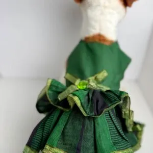 Handmade Cotton Small Dog Dress - One-of-a-Kind Puppy Outfit size small